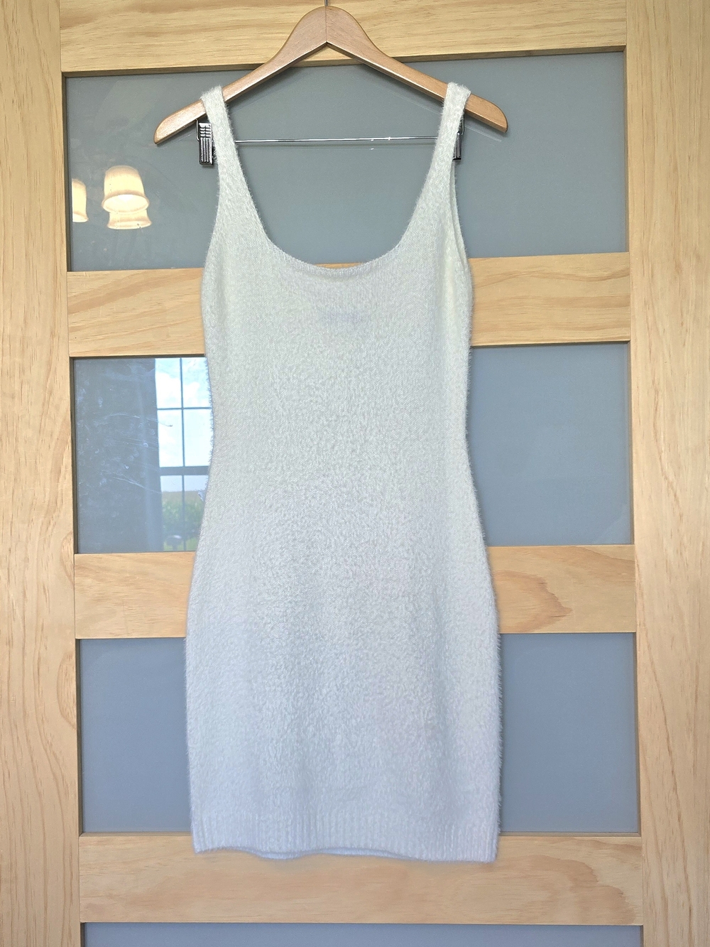 Glassons Milky Winter White Knit Tank Mini Dress